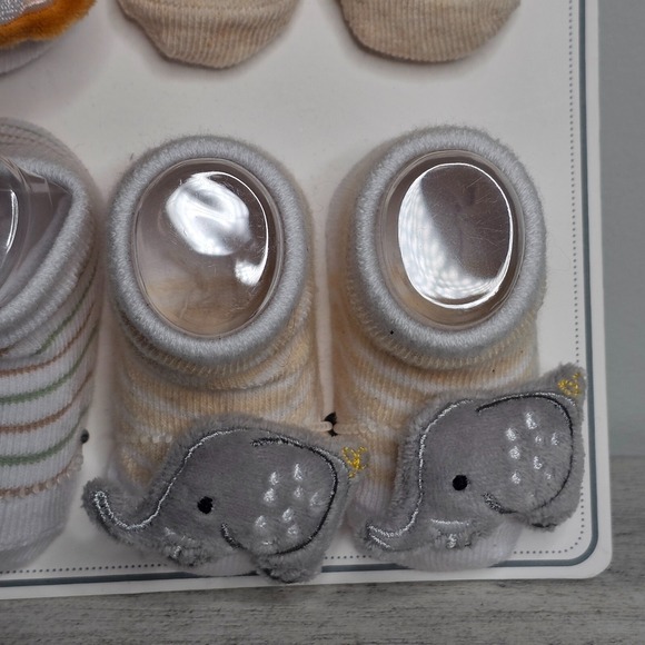 KOALA BABY 4 Pack Socks‎ Set Lion Elephant Unisex Size Infant 0-12 Months - Picture 4 of 7